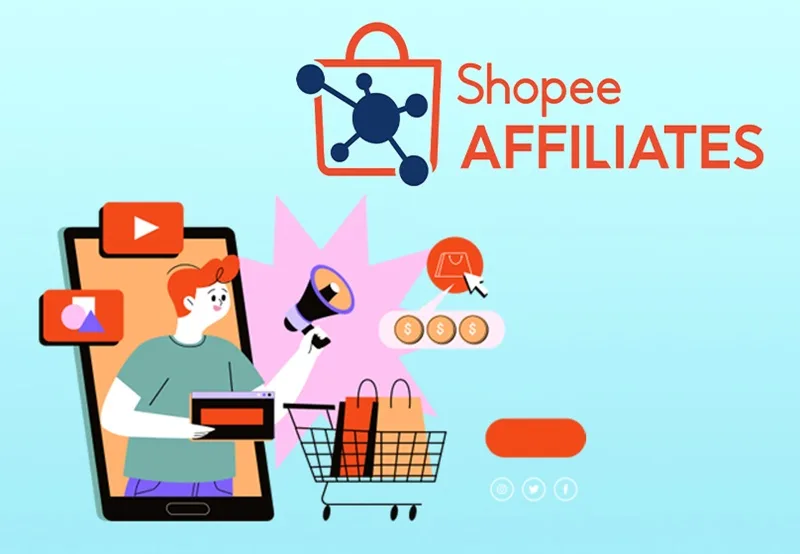 Giao diện đăng ký tham gia chương trình Shopee Affiliate trên trang web chính thức.