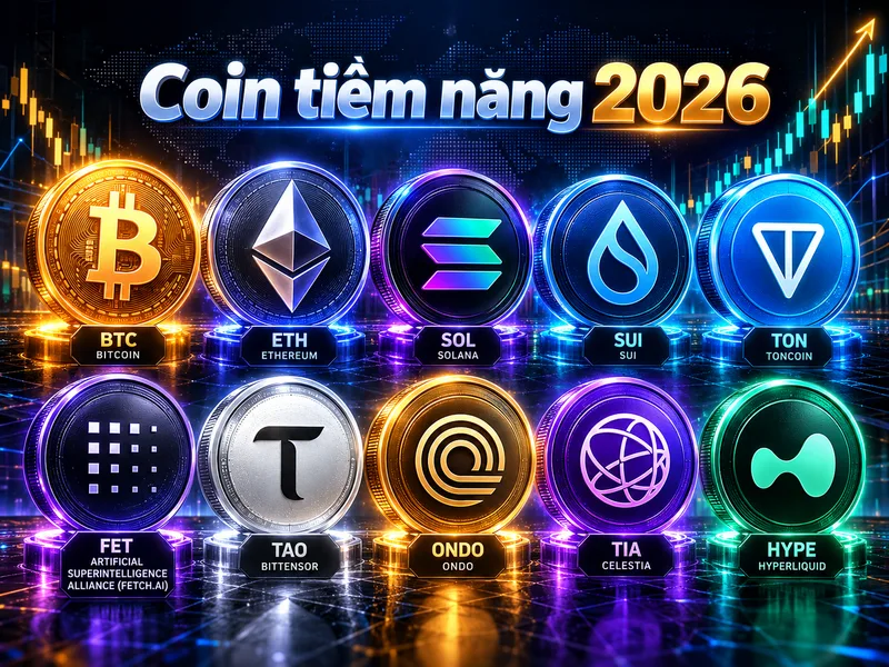Coin tiềm năng 2026 xét trên nhiều yếu tố